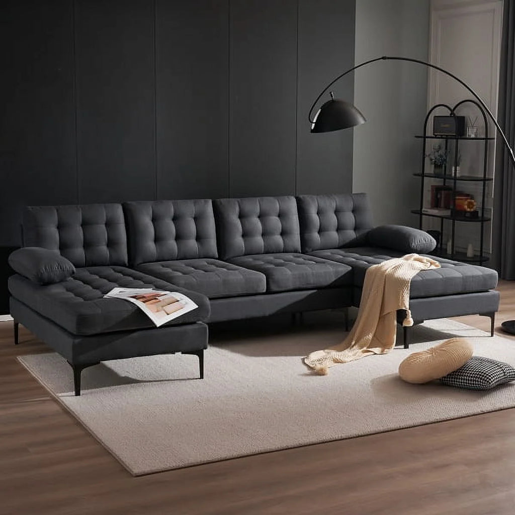 U-shaped Sectional Sofa Dark Gray H17960