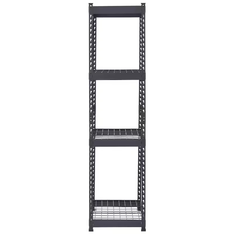 4-Tier Heavy Duty Steel Shelving Unit in Black Q303126