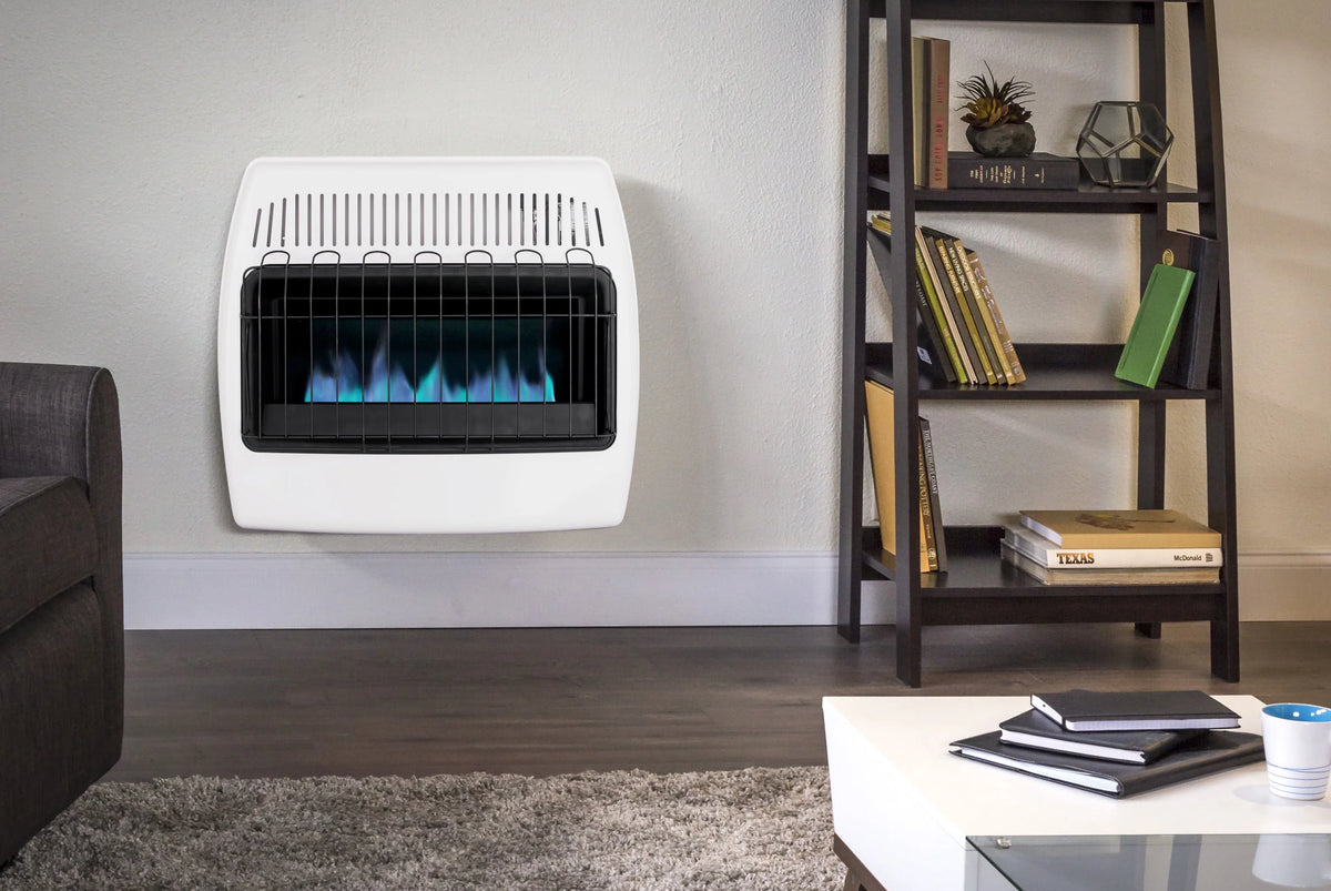 30,000 BTU Natural Gas Blue Flame Vent Free Wall Heater O2553