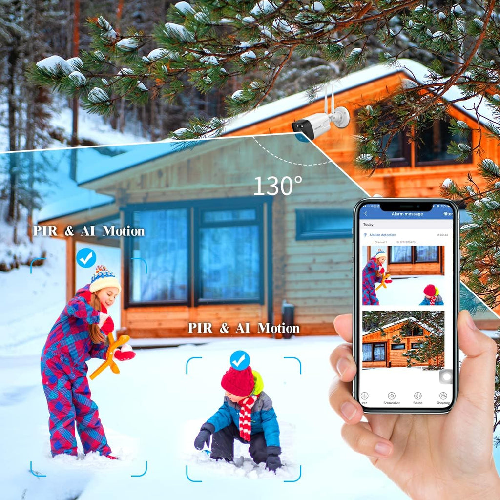 2K Wireless Security Camera System with 4TB HDD Q263