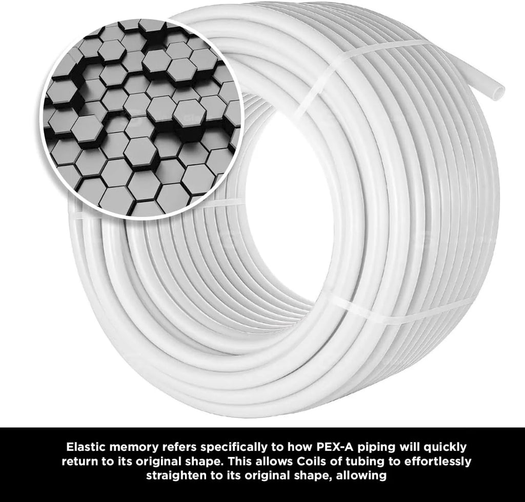 1/2 Inch X 100 Feet White PEX Pipe Tubing Coil W50170