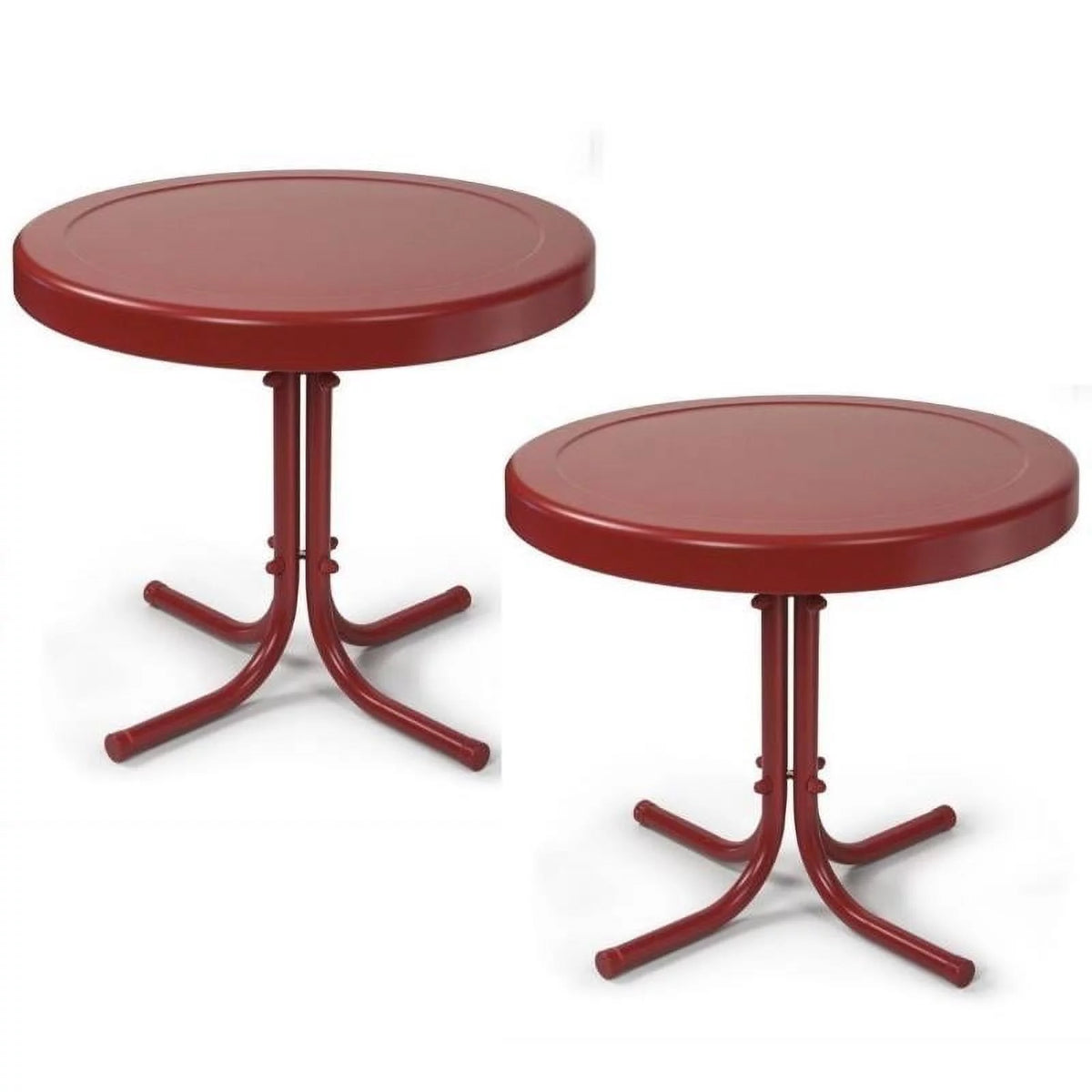 2 Piece Metal Patio End Table Set T4525