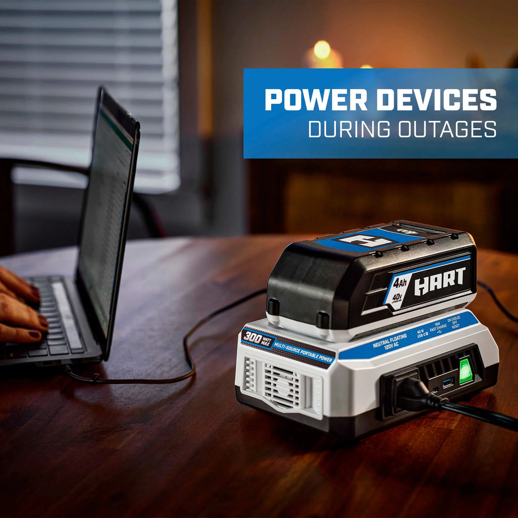 300 Watt Battery Powered Power Source with LED Light and Carry Handle R48200