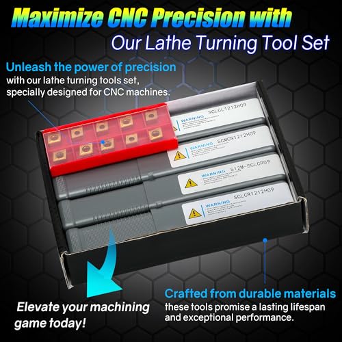 21Pcs 3/8'' 10mm Shank Carbide Turning Tool Set with 14Pcs Inserts R821285