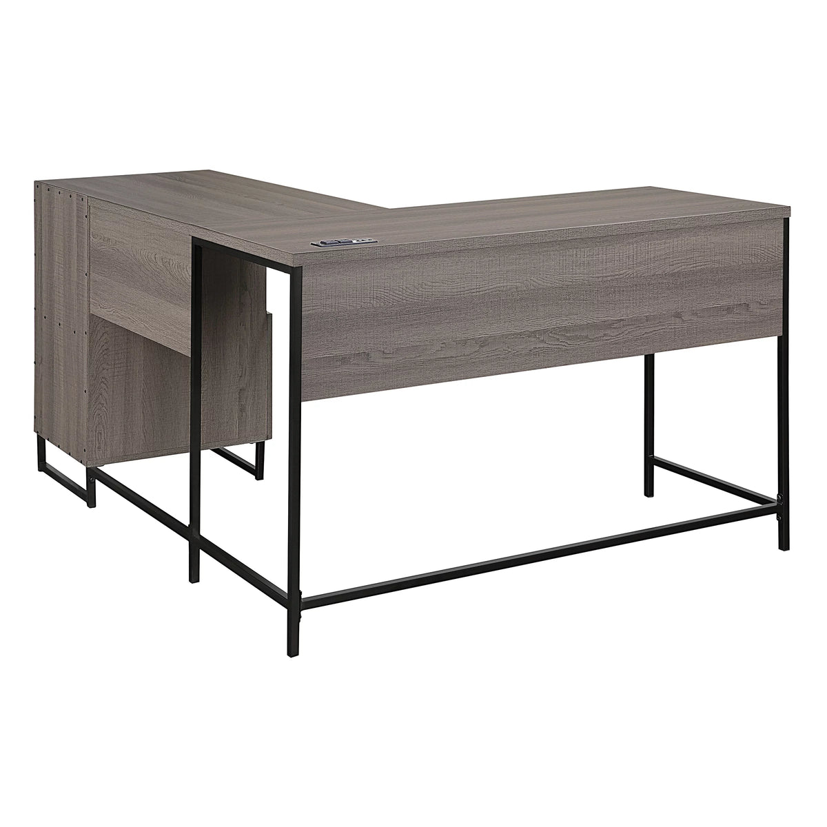 L-Shape Desk with Power and Storage M704