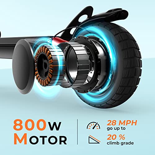 Electric Scooter with 800W Motor, 10'' Off Road Tires, Turn Signals & Storage Bag R179991