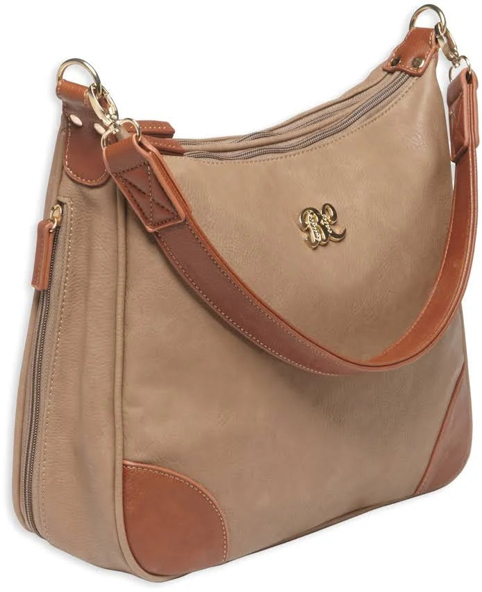 Gray/Tan Hobo Style Purse with Holster B8430