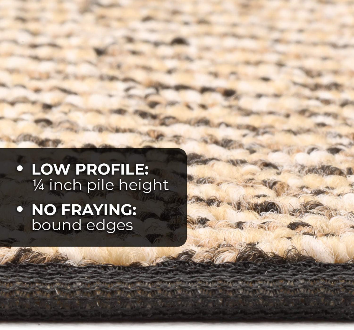 Black Skid-Resistant Carpet Runner 10 Feet X 36 Inches W199