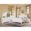 Queen Size Sleigh Bed White X359201