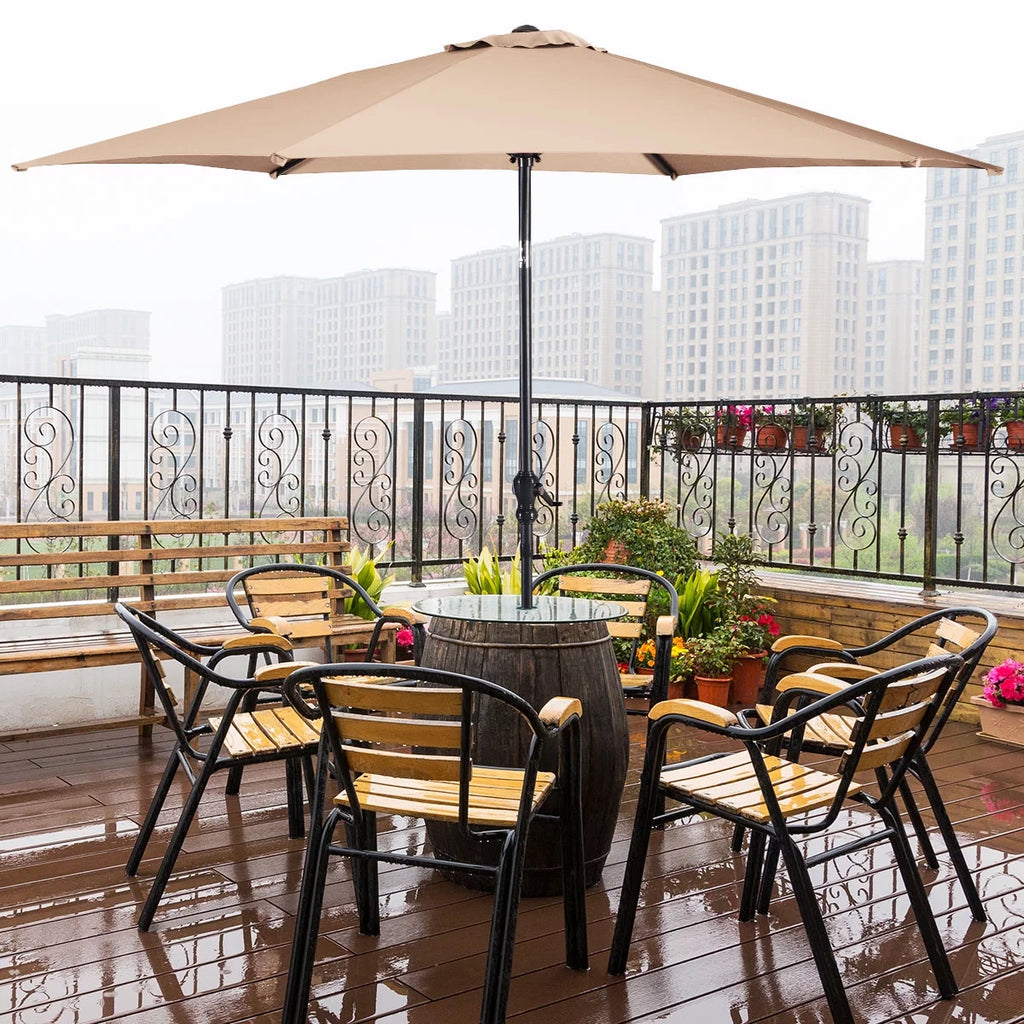 10FT Beige Patio Umbrella D6934
