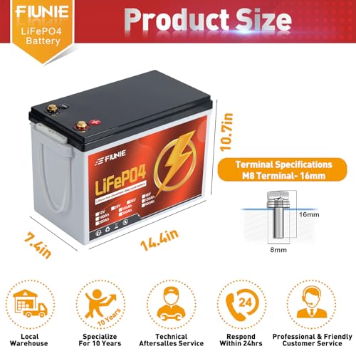 12V 100Ah LiFePO4 Deep Cycle Battery with Bluetooth U7628