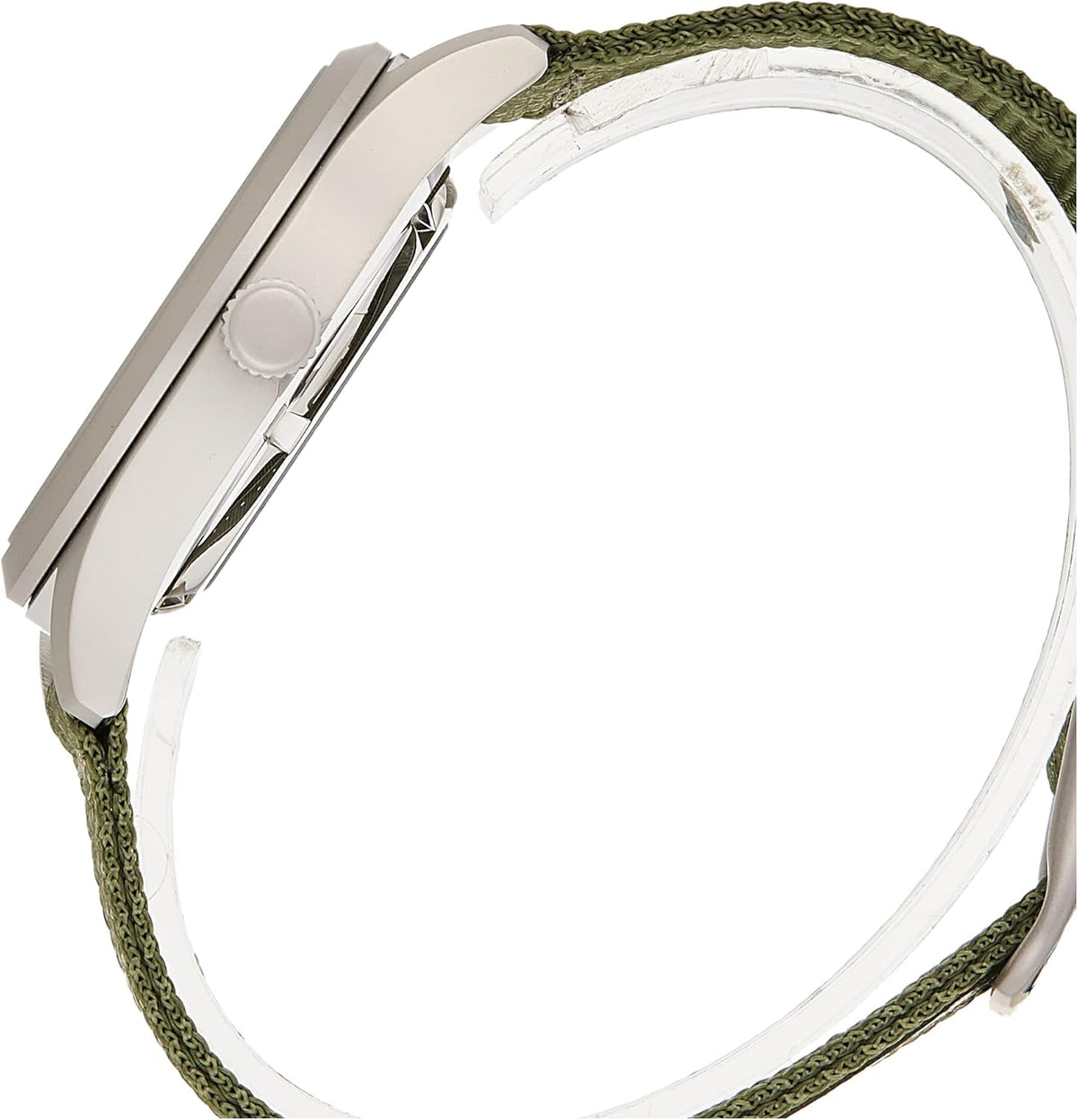 Green 42 mm Automatic Analogue Watch with Fabric Strap H101