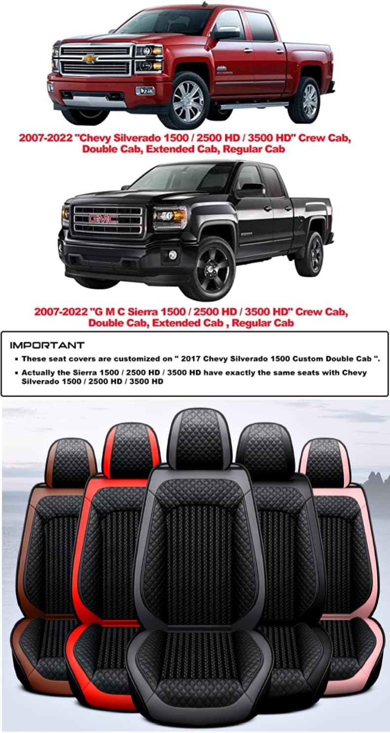 Gray Waterproof Leather Front Seat Covers for Pickup Truck S10269