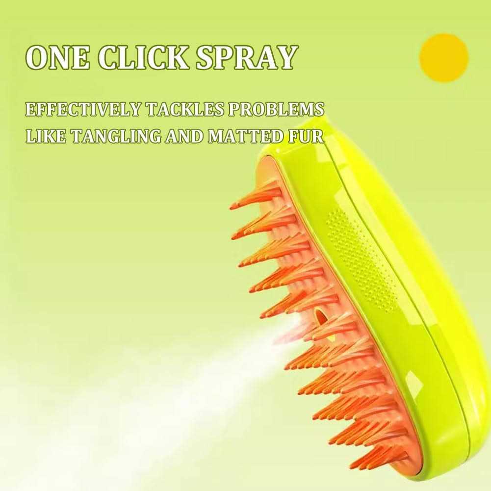 3 In1 Self Cleaning Steam Cat Brush U16928