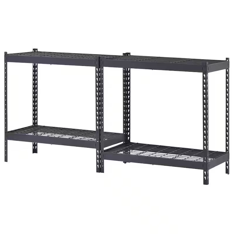 4-Tier Heavy Duty Steel Shelving Unit in Black Q303126