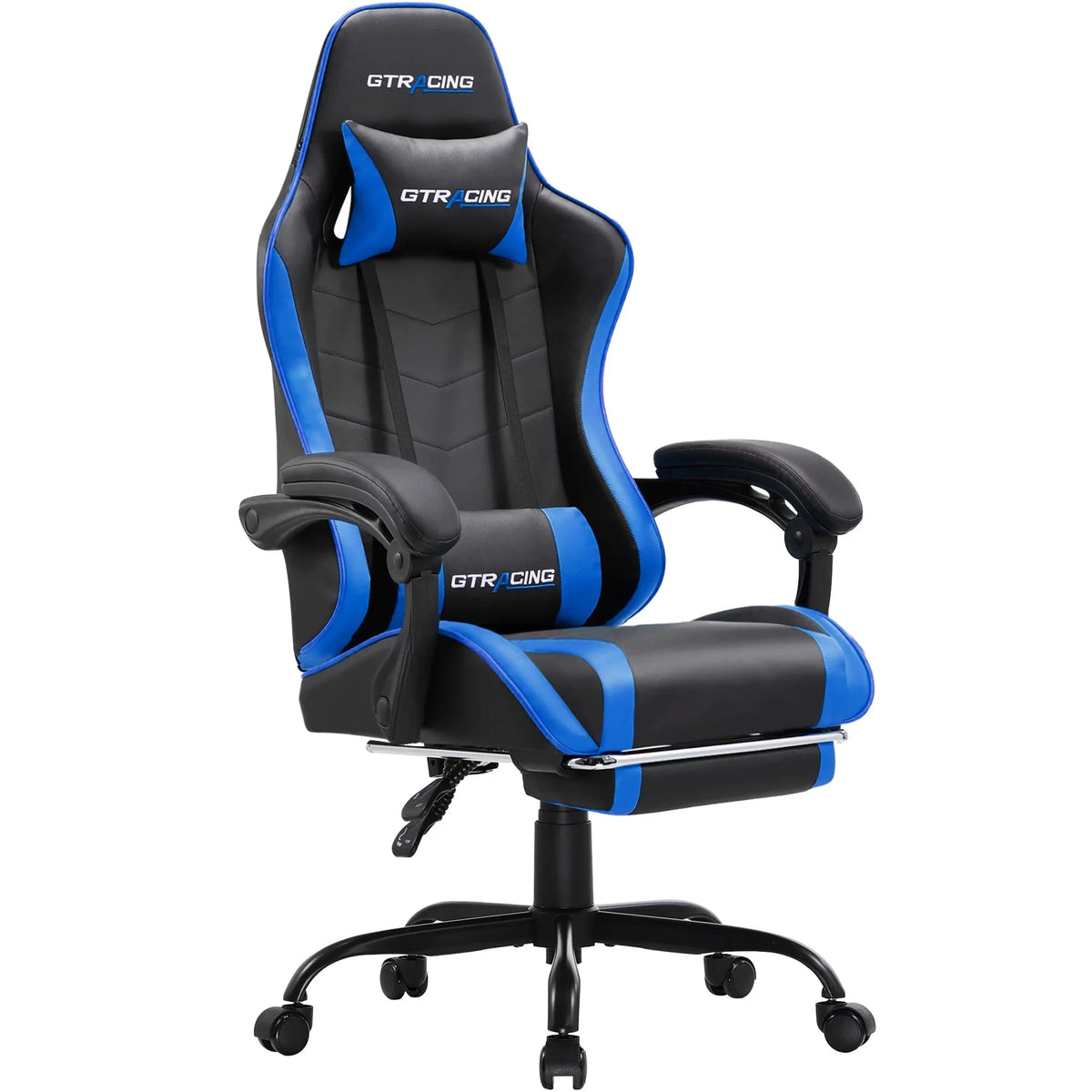 White Gaming Chair with Footrest K2377