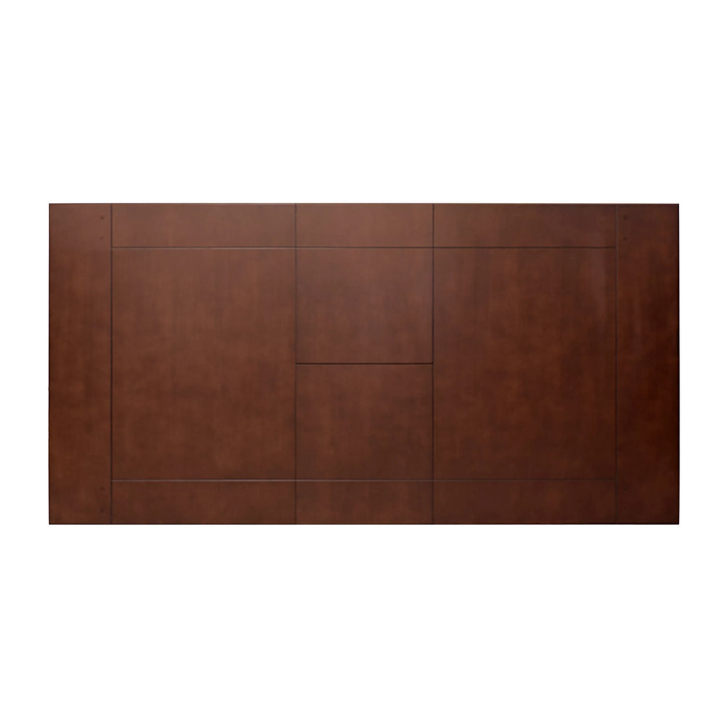 Dark Oak Rectangular Wooden Dining Table with Extension Leaf J437588