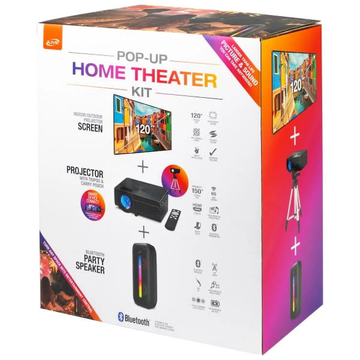 Black Pop-up Movie Theater Kit X319