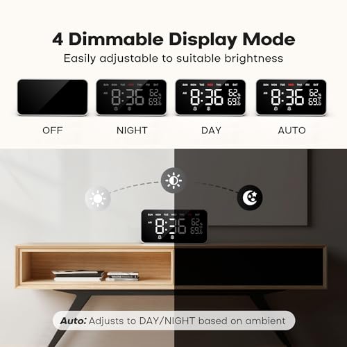 Smart Alarm Clock with LED Dot Matrix Display A846