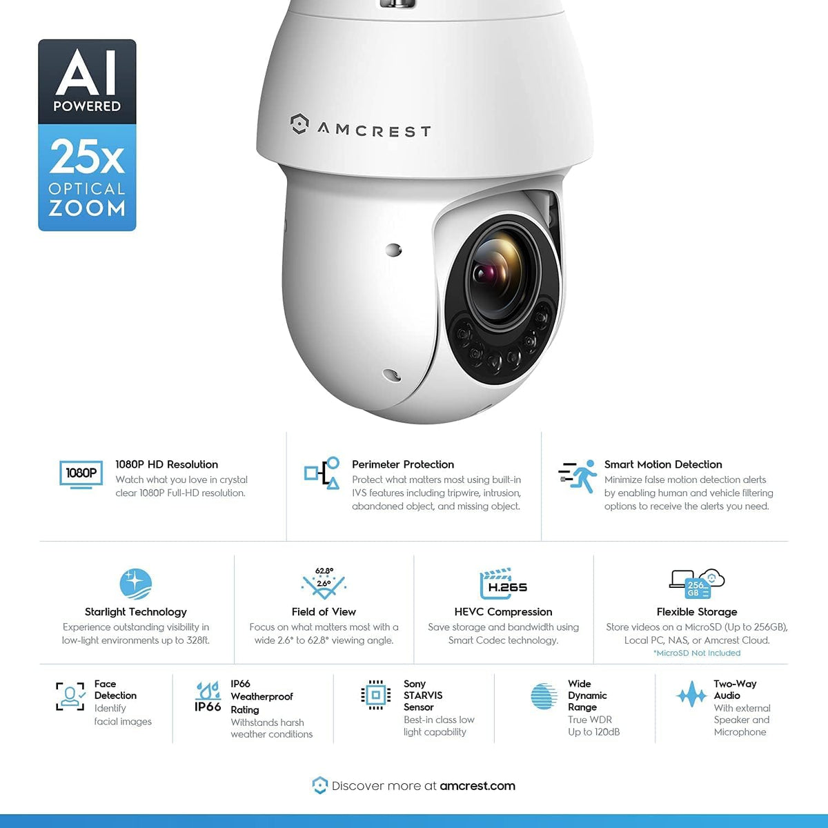 2MP Outdoor PTZ POE IP Camera Security Speed Dome A40761