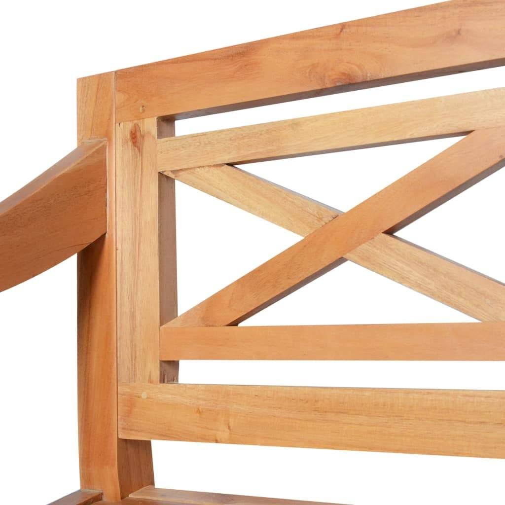 Solid Mahogany Wood White Bench T49888