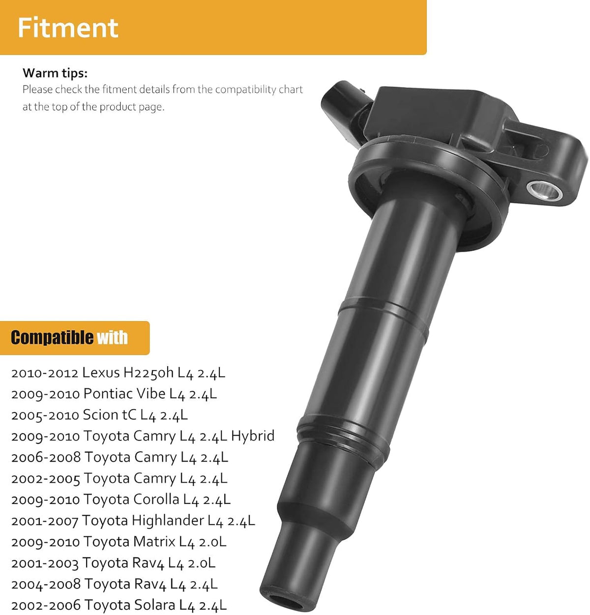 Ignition Coils L4 2.4L Pack of 4 L55020