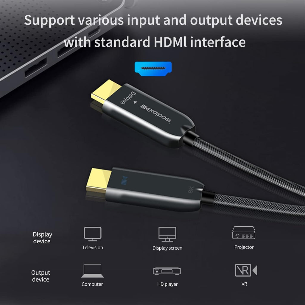 Fiber Optic HDMI Cable 32 Feet 8K HDMI 2.1 48Gbps Pack of 2 W212174