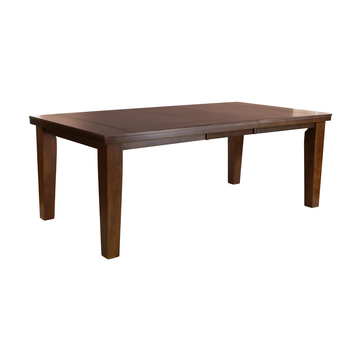 Dark Oak Rectangular Wooden Dining Table with Extension Leaf J437588