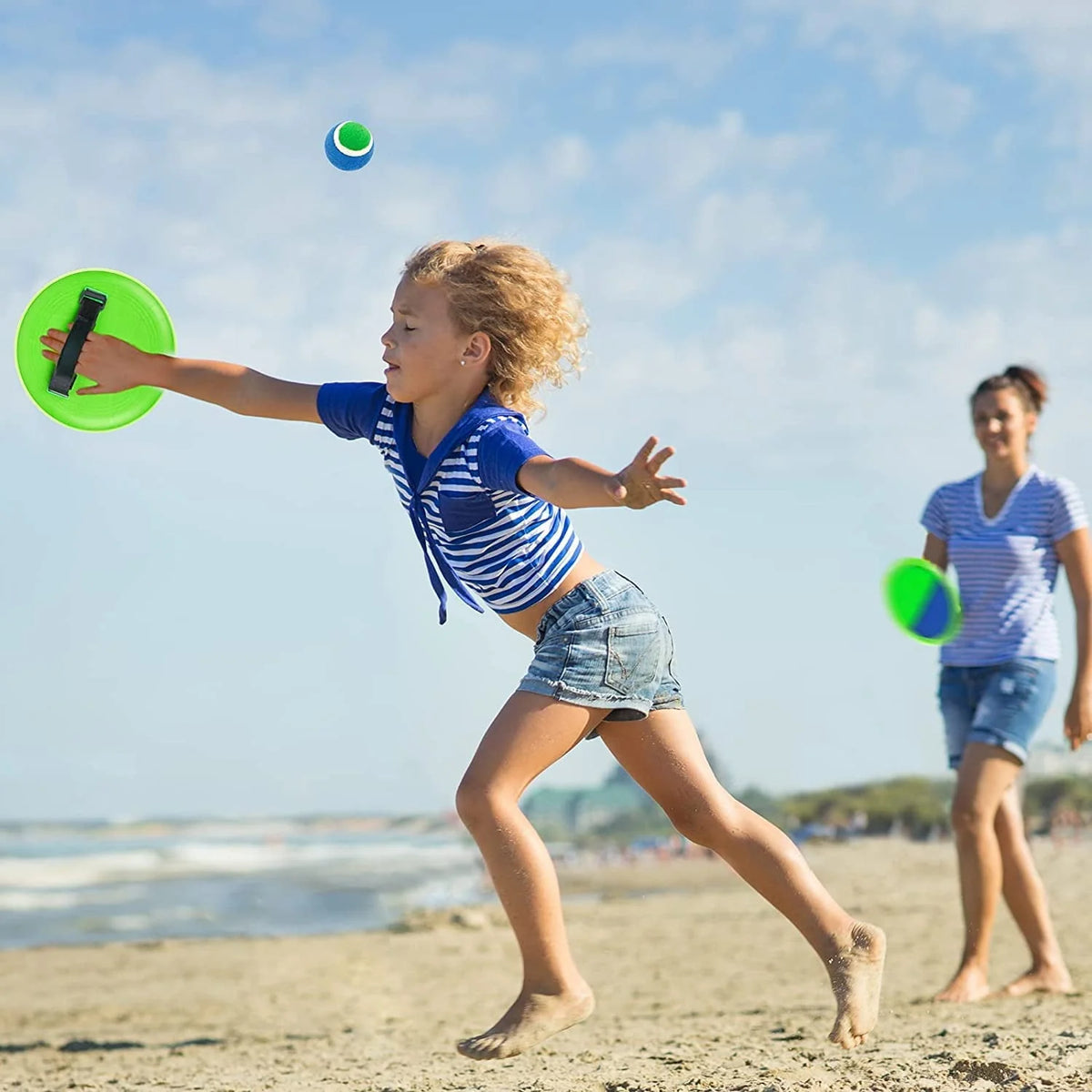 Toss and Catch Ball Set with 4 Rackets, 4 Balls, 2 Bags H65090