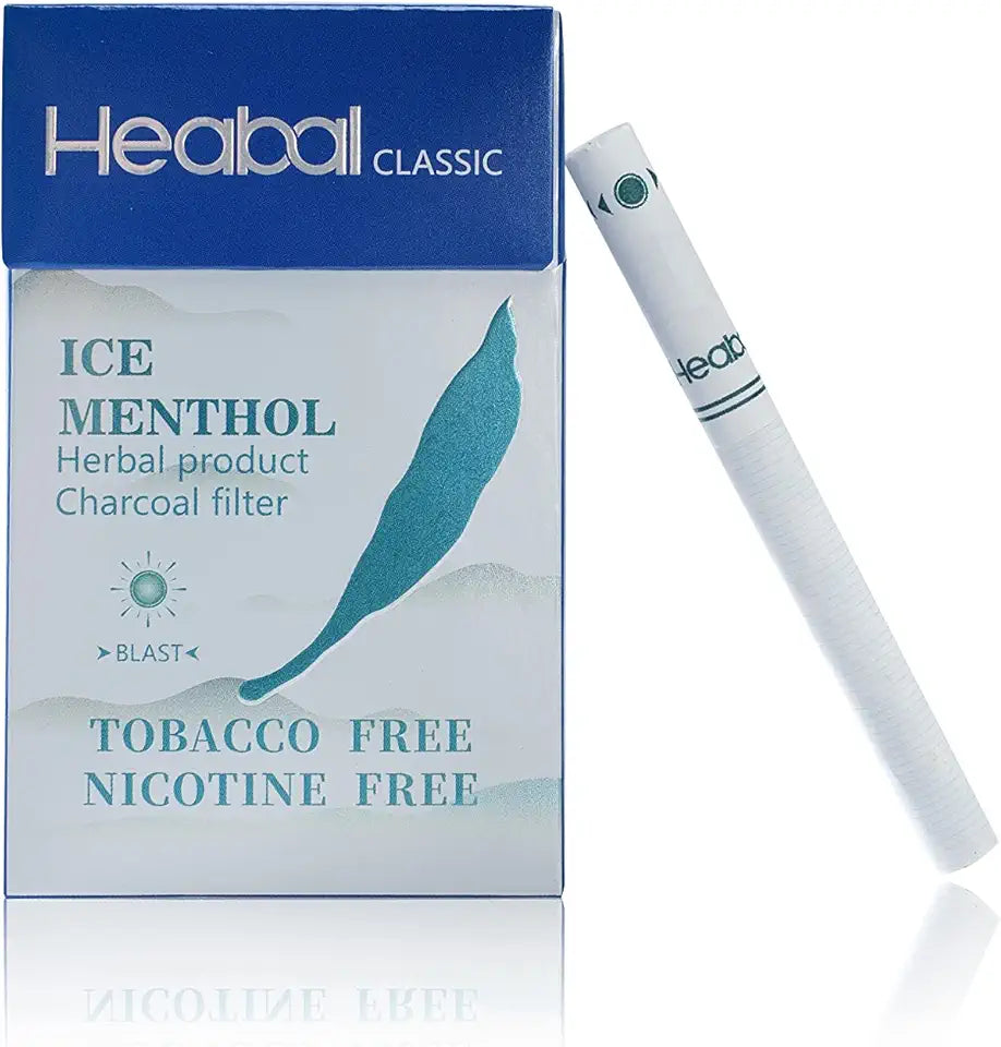 20 Cigarros Herbais Sem Nicotina e Sem Tabaco Ice Mentol U43963