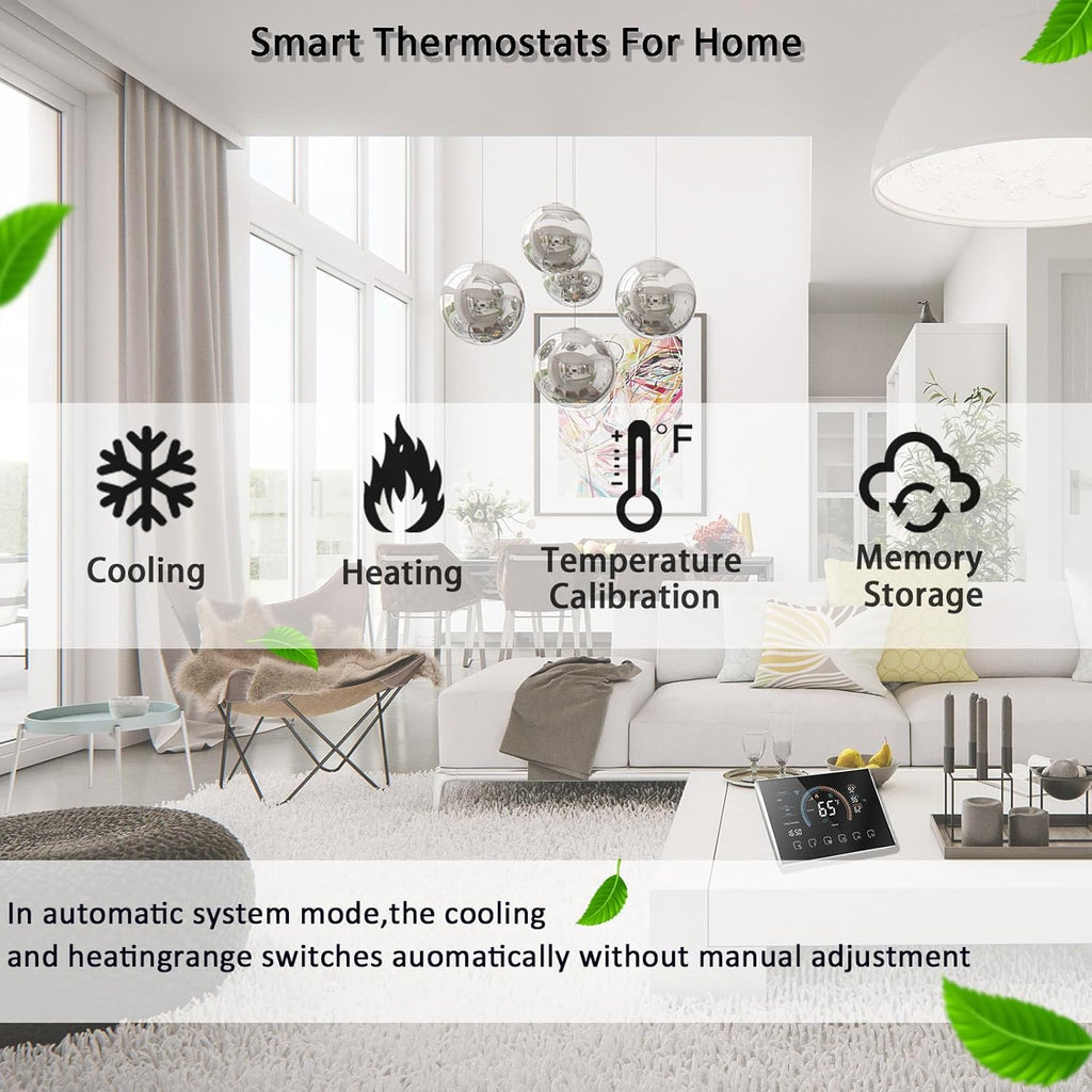 Digital WiFi Thermostat with App and LCD Color Screen E259677