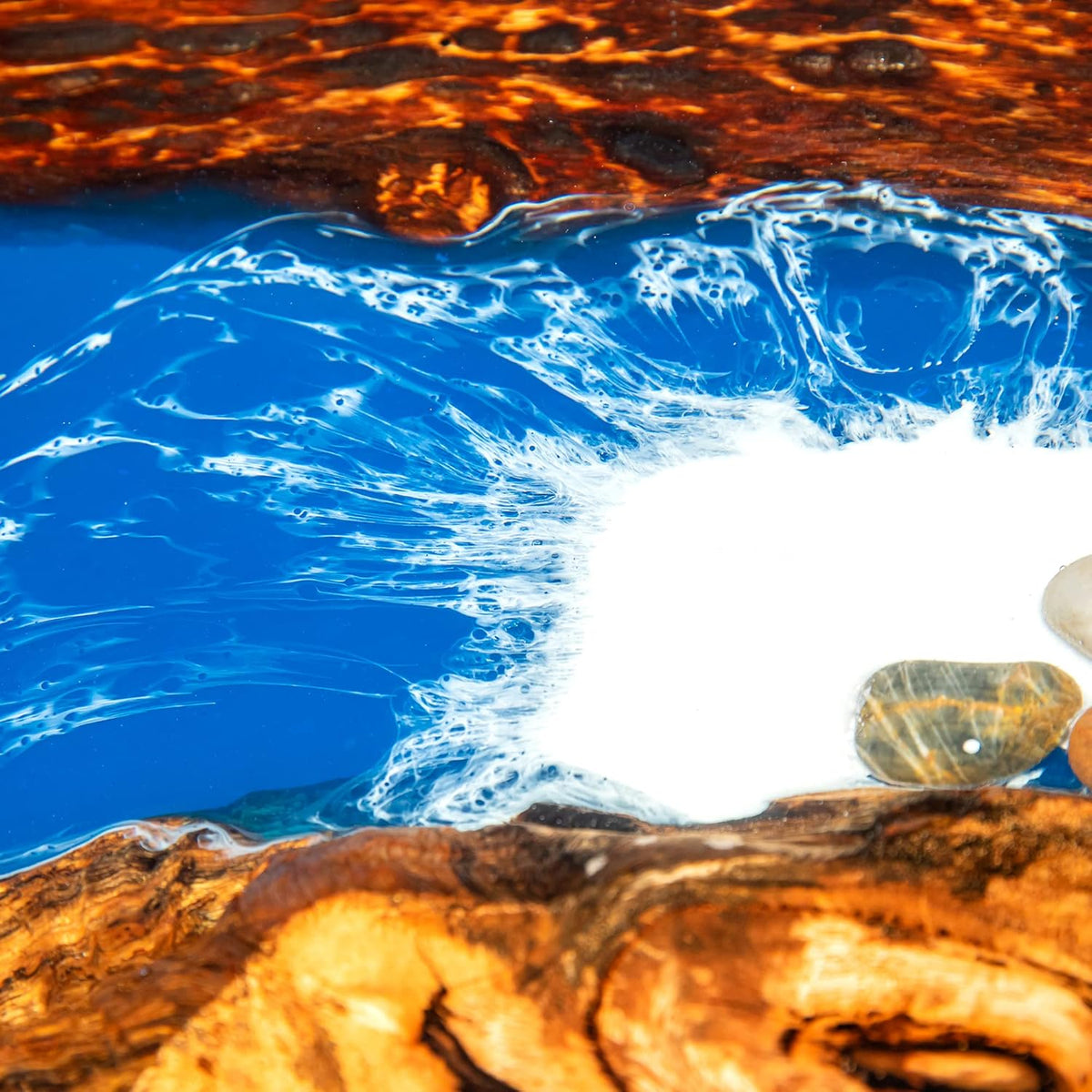 Blue Resin Wood River Dining Table P743181