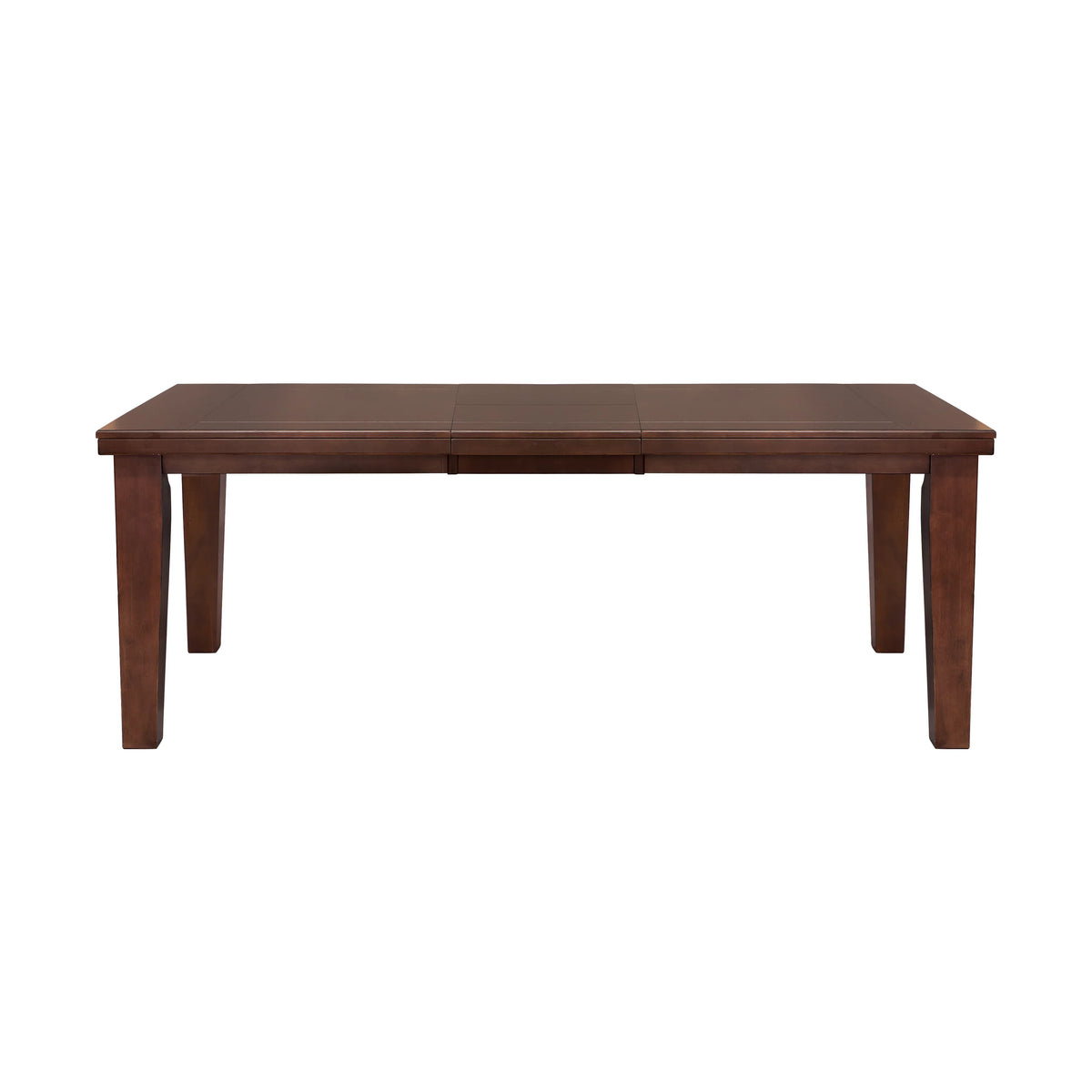 Dark Oak Rectangular Wooden Dining Table with Extension Leaf J437588