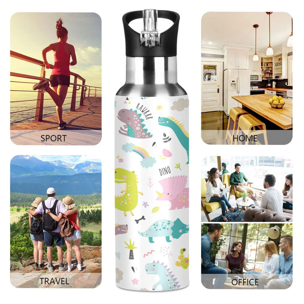Stainless Steel Insulated Water Bottle with Straw Lid S796774