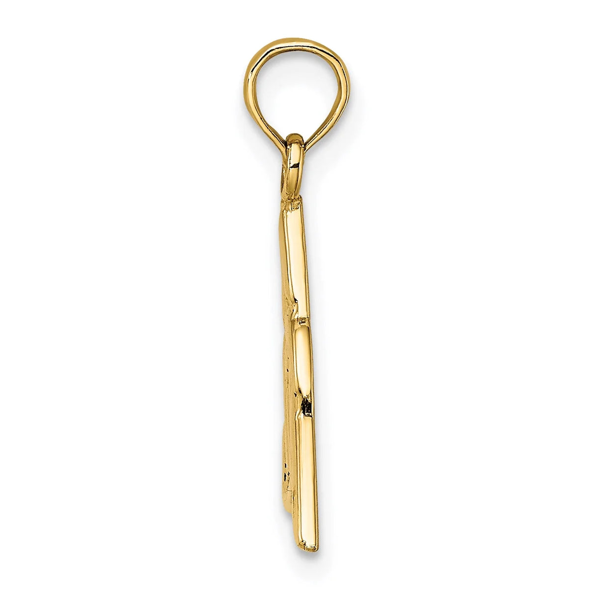 14K Yellow Gold Celtic Trinity Knot Pendant Charm with Rope Chain Necklace 18'' G714