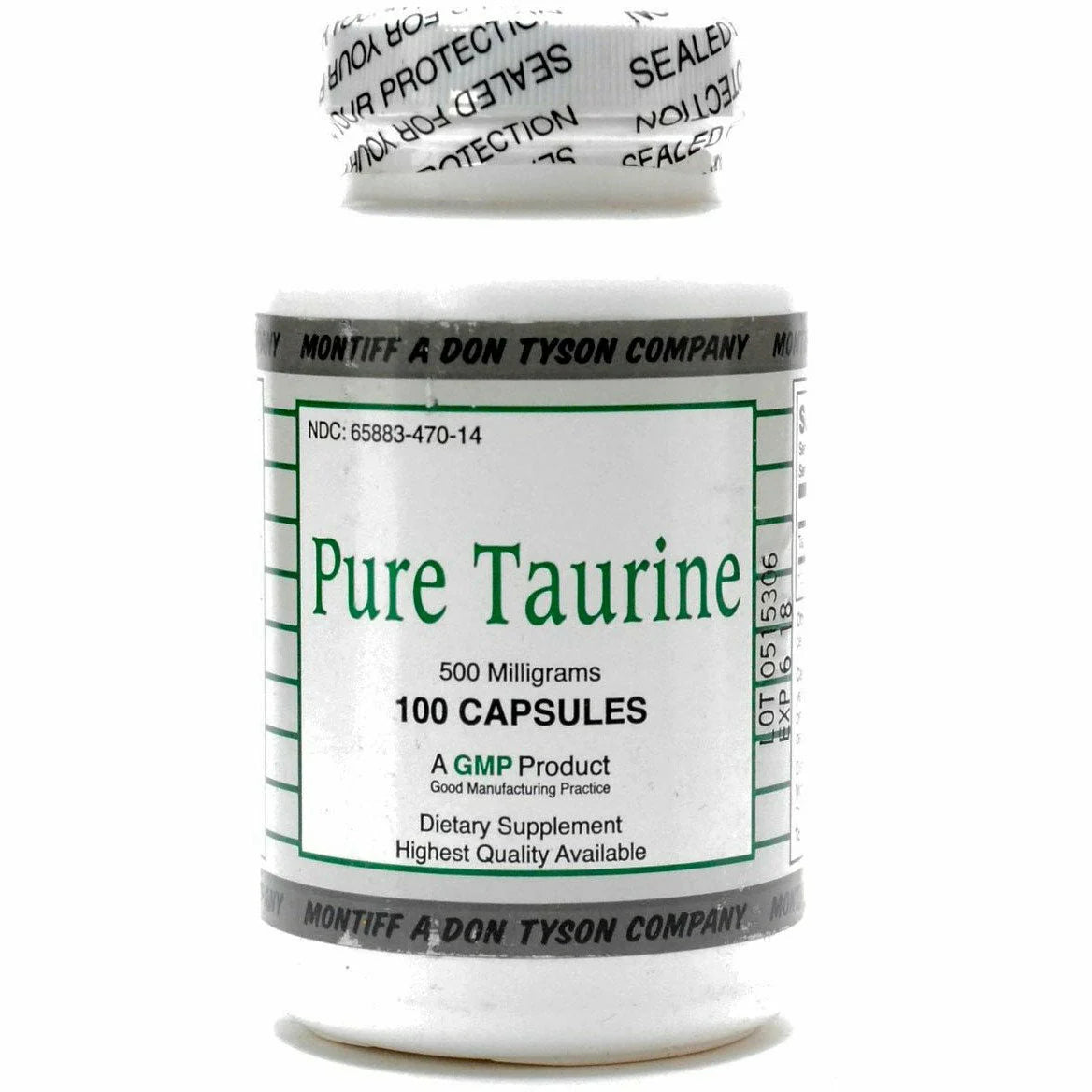 Taurine 500 mg 100 Capsules L2032