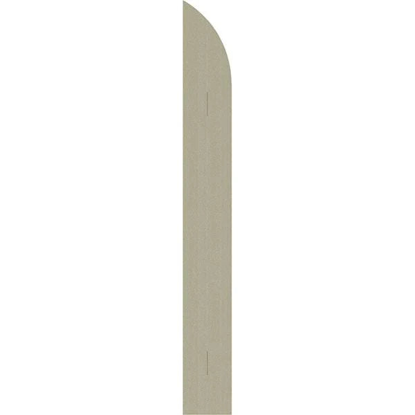 Rustic Faux Wood Shutters with Quarter Round Arch Top Z579085