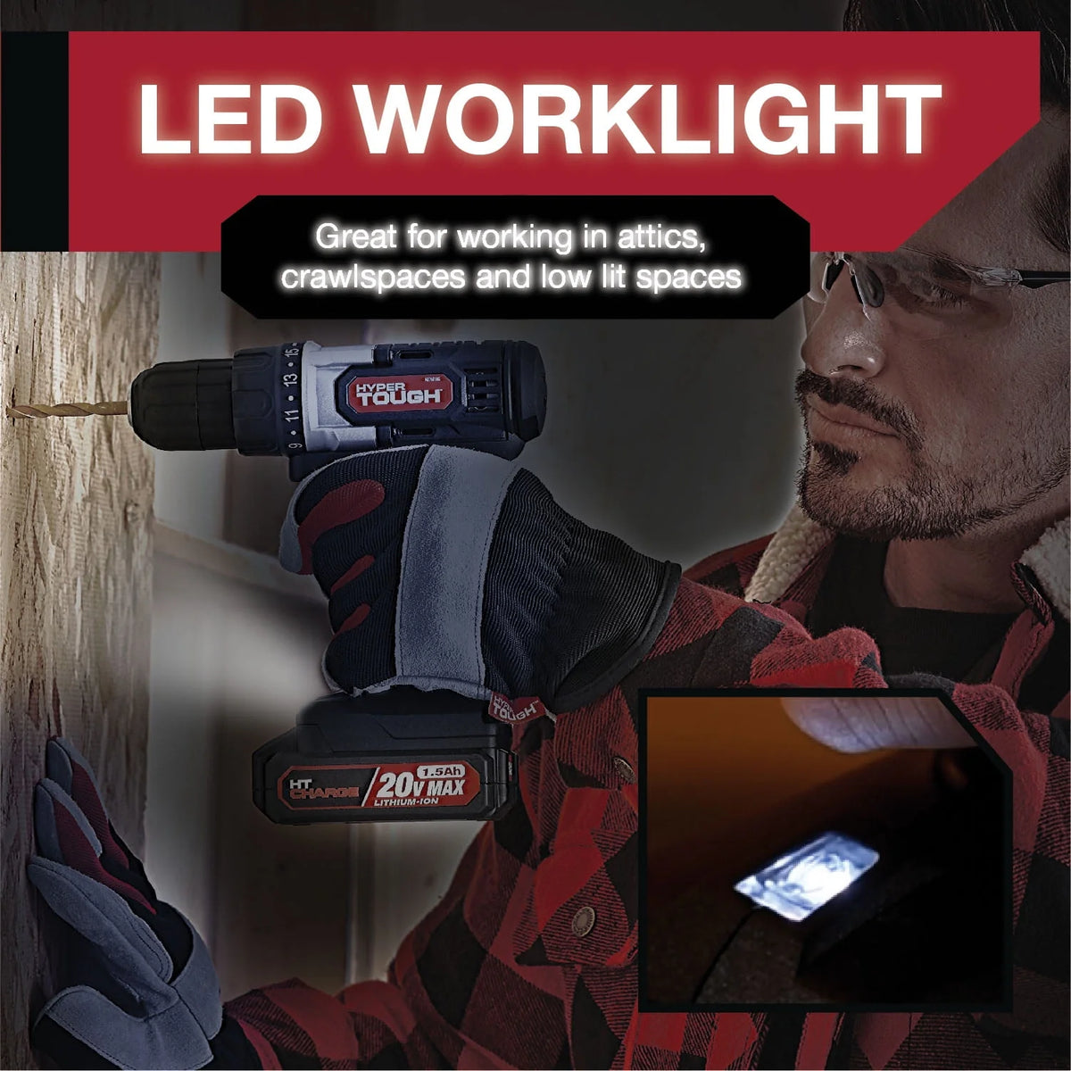 3/8 inch Cordless Drill and 70-Piece Home Tool Set E747