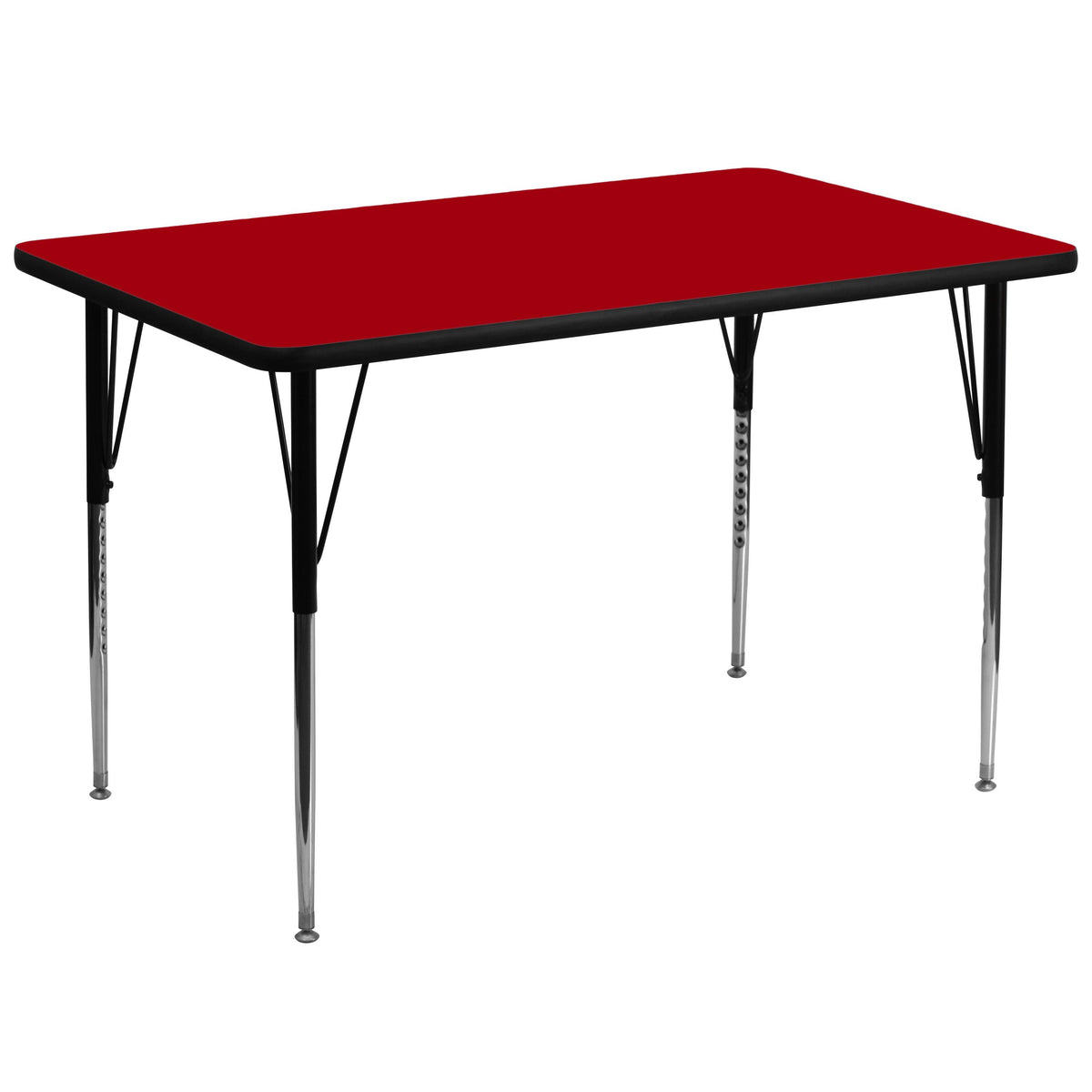 Rectangular Red Thermal Laminate Activity Table E10630