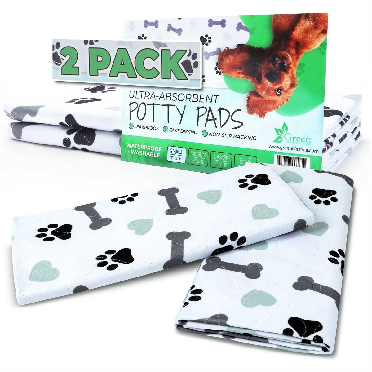 Washable Pee Pads for Dogs Highly Absorbent D40271