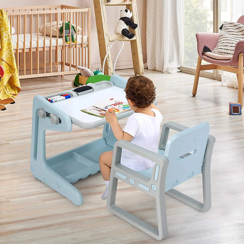 2 in 1 Kids Table & Chair Blue B933322