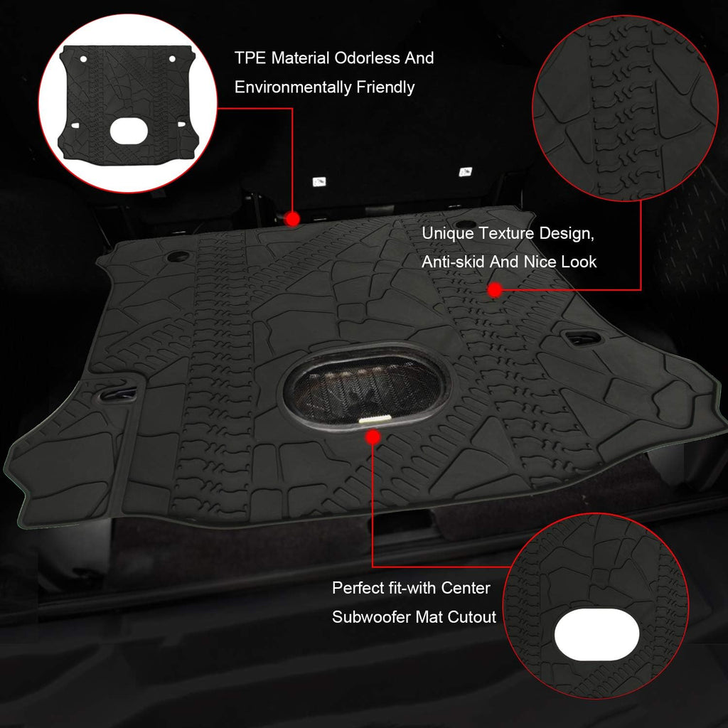 Black Rear Trunk Cargo Floor Mat V826438