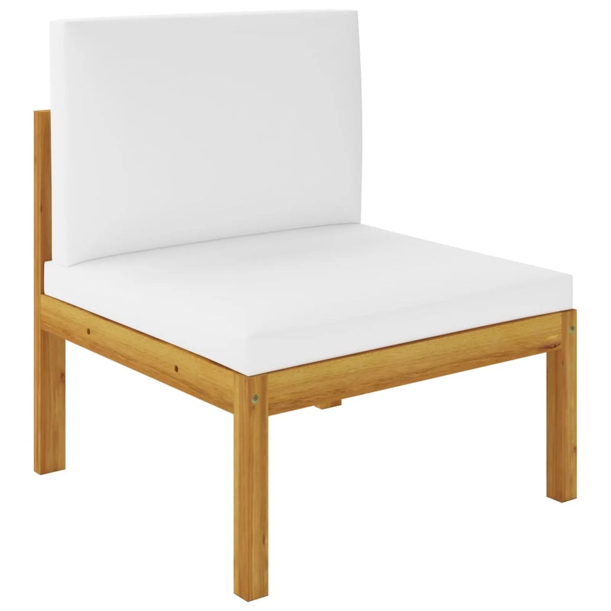 Cream White Acacia Wood Rope Middle Sofa E417436