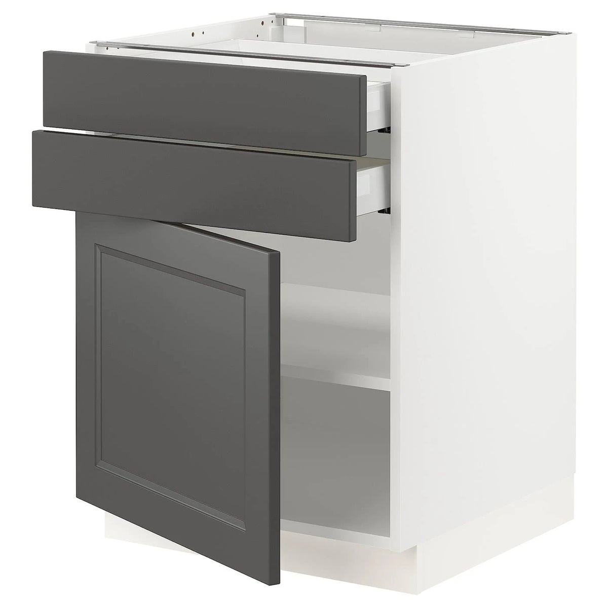 White Base Cabinet with Door and 2 Drawers R69785