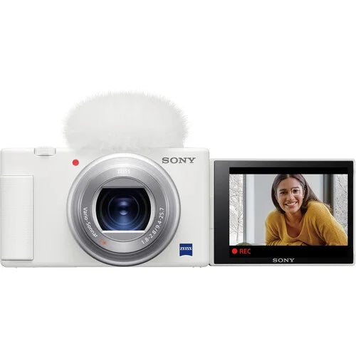White Compact Digital 4K Camera Bundle H8542