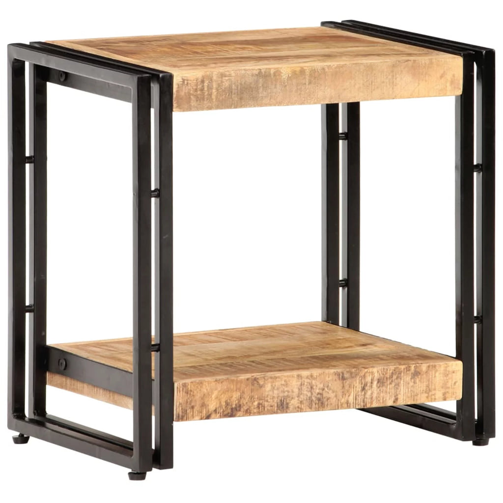 Side Table with Storage Shelf Mango Wood E584