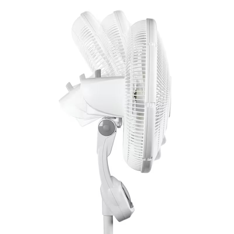 16 in. 3 Speed Oscillating Pedestal Fan with Remote Control in White Q433