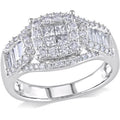 14kt White Gold Diamond Engagement Ring Y276