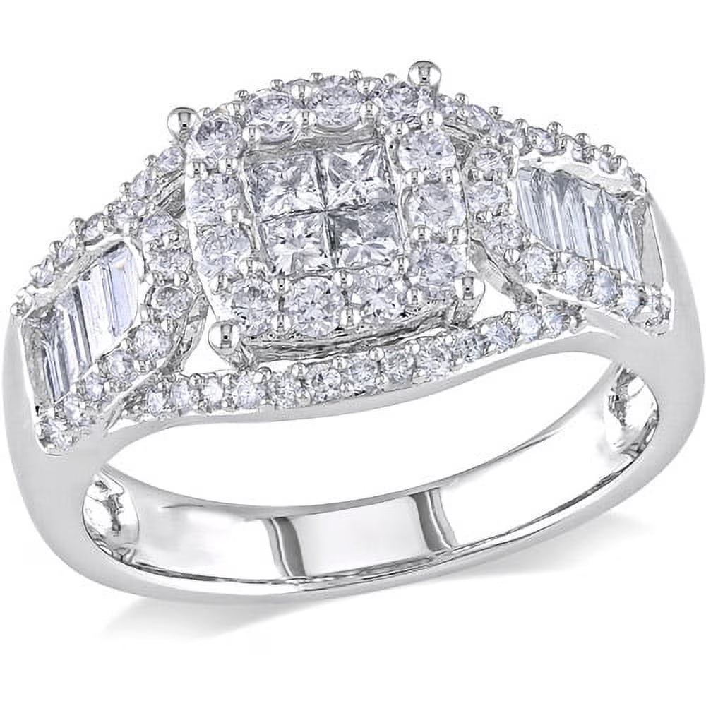 14kt White Gold Diamond Engagement Ring Y276