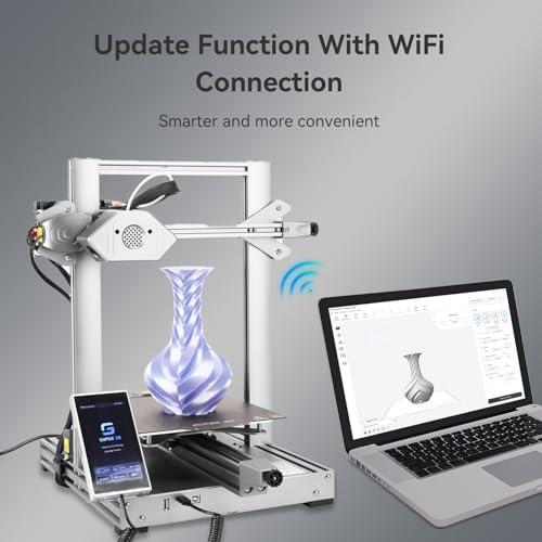 Silver 3D Printer, 5in Touch Screen, Print Size 8.7x8.7x9.8 Inch G9929